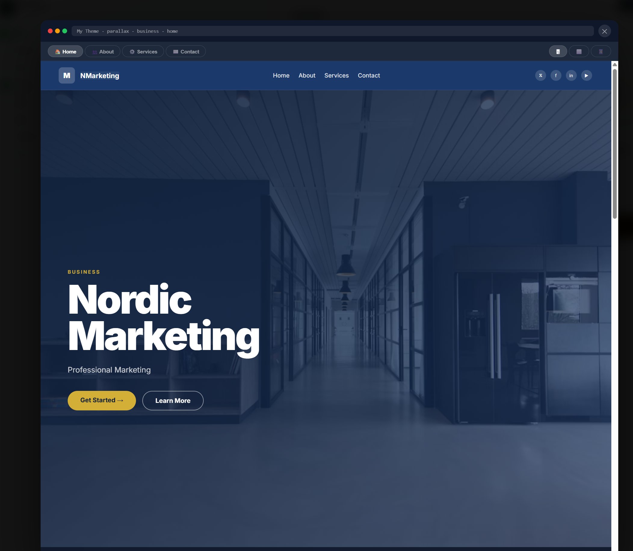 Nordic Marketing theme example